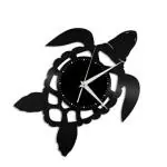 Lasaani Tortoise Designer ACP Waterproof Wall Clock for Living Room | Clock for Bedroom | Clock for Gift ( Glossy Black ), ROMAN0101