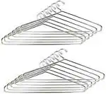 ROCKFIELD 24kcarat Gallery Steel Cloth Hanger Space Saving Non Slip Stainless Steel Metal Hanger for Shirts, Trousers, etc, Coats & Clothes for Wardrobe (Pack of 6)