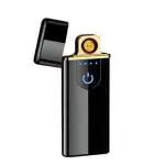 Reepud USB lighter Ultra Slim USB Charging Touch Sensor Cigarette Lighter Pocket Lighter (Black)