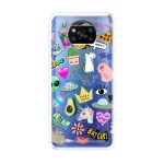 Emble Label BAT GIRL STICKER Soft Silicone Case For Poco X3 / Poco X3 Pro ( TPU | Soft , Poco X3 / Poco X3 Pro | Multicolor )