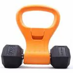 Kobo Kettlebell Grip - Kettle Grip New Version - Kettle Grip Handle to Convert Dumbbells into Kettlebells for Workouts (Imported), Orangee (CTA-56)