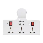 Amster 4-Universal Multi Plug Socket Extension Board/Power Board with LED Switches and Fuse Surge & Short Circuit Protection