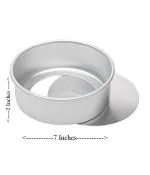Rinkle Trendz Round Aluminium Cake Mould with Detachable Base 7 inch