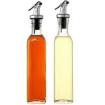 KATHIYAWADI SALES Transparent Glass Oil and Vinegar Storage Bottle 500 ml (Pack of 2)