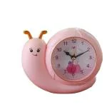 WINGS CREATIONS Kids Desk Alarm Clock, Cute SnailTheme Decor for Bedroom Bedside Desk Shelf, Silent Non Ticking Clock for Boys and Girls (Random Color Will be Send)