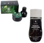 SUNISA New Black Herbal Facewash with Activated Charcoal, 100 ml and 1 Sunisa Air Cushion BB Cream - (Pack of 2)