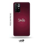 Tweakymod Printed SMile Back Cover For Poco M4 Pro