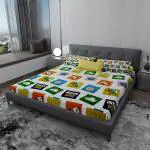 La elite Microfibre printed bedsheet for double bed sheet size 88 inches x 88 inches with 2 pillow covers