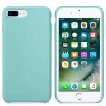 EasyTac Sea Blue Silicone Soft Back Cover Case For Apple Iphone 7 Plus, Iphone 8 Plus