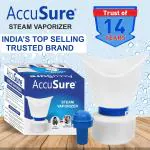 AccuSure 2 In 1 Steam Vaporizer Facial Steamer Inhaler Vaporizer For Face, Nose, Cold, Cough & Sinus