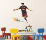 LANSTICK Multicolor Lionel Messi Image Self Adhesive Wall Sticker