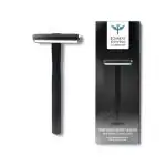 Bombay Shaving Company Black Precision Safety Razor ( with 5 Platinum Coated Feather Blades)