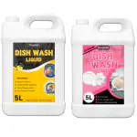 FIVANTA Dish Wash Liquid Lemon 5L & Rose 5L Ultra Power Formulas