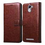 Casotec Premium Leather Kickstand Wallet Flip Case Cover with Magnetic Closure for Karbonn Aura Power 4G Plus - Brown