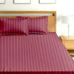 Savoy Concepts Maroon Solid Single Bed Quilt Cover with Zip Closure (60 x 90 inch) DUVETC-021