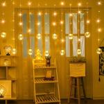 THE-P Buy Us trust us 12 Ball Sparkling 138 LED Curtain String Lights