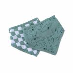 THEONI Organic Muslin Bandana Bibs, Baby Bibs Organic Cotton Baby Bib 2 Pack