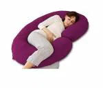 PumPum Purple Hollow Fiber Filled C Shape Maternity Body Pillow 55 inch x 28 inch