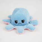 EITHEO Side Changing Octopus Mini Plush - Stuffed Animal Toy | Reversible octopus soft toy Show Your Mood Without Saying a Word (Blue Pink)