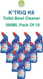 KTRIQ Regular Liquid Toilet Bowl Cleaner - Pack of 10 Per Pack 500 ml