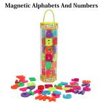 NONGI Magnetic Alphabets And Numbers with Fun Learning Educational tray for Kids Age 3+ , Colored