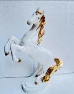 RITUALISTIC Vastu horse it will keep away negative energy best gift for your Enchanting Horse Statue (White)