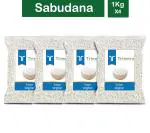 Trinetra Sabudana 4 kg (1Kg X 4 Pack) Sago