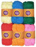 Simi Enterprise Multicolor Acrylic Hand Knitting Wool, Art Craft Soft Fingering Crochet Hook Yarn-Lc Art-Ihf (Pack Of 6)