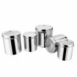 Vinod Stainless Steel Deep Dabba - 1000 ml, 1400 ml, 1800 ml, 2300 ml, 3000 ml