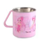 Saura Tinker Bell Printed Joy Milk and Coffee Mug with Inner Steel 330 ml 1 Piece - Pink