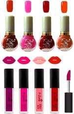 OUR BEAUTY Nail Polish And Lipstick Combo 321 (Pack Of 4)