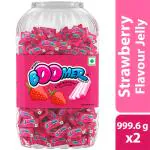 Boomer Strawberry Flavoured Bubble Gum Jar, 294 Gums, 999.6 g, ( Pack of 2 )