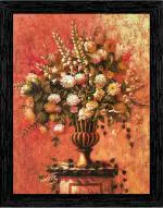 Indianara Flower In Wase Painting (4416BK) -Synthetic Frame, 10 x 13 Inch Digital Reprint 13 inch x 10.2 inch Painting (With Frame)