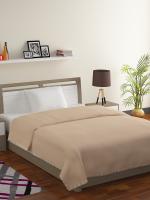 Bombay Dyeing All Season 287 GSM Polyester Camel Solid Single AC Blanket,Travel Blanket & Camping.