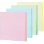 Deli EA01302 Sticky Notes, 100 Sheets, 70 gm, 76 X 76 mm, Assorted, Pack of 5