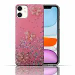 RJR iPhone 11 Back Case Cover for Girls | Sparkle Glitter | Stylish for Ladies Women Back Case Cover for iPhone 11-Pink