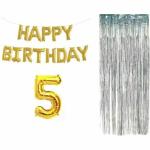 Acril COMBO OF HAPPY BIRTHDAY FOIL BALOON -5 yr