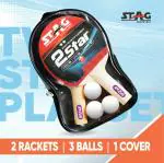 Stag Iconic 2 Star Professional Table Tennis Playset with Whites Ball Versatile Ping Pong Set for Professional
