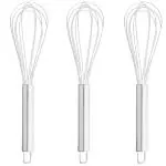 DreamBasket Stainless Steel Egg Whisk / Egg Beater (Pack of 3) for Kitchen