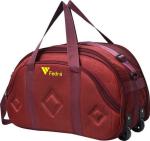 FEDRA Red Polyester Strolley Duffle Bag - 45 L