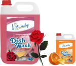 Bumily Pink Rose(5L) And Orange(1L) Dish Wash Liquid - 5+1 L