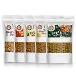 Eat Soya Healthy Roasted Soybean, Masala, Maggi Masala, Magic Pudina, Lime Masala Namkeen And Tasty, Delicious Keto Snacks 200g Combo - Pack of 5