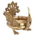 Kalarambh Brass Kalash/Abhishek Lota/Water Pot for Pooja Puja Room Mandir Temple Decor Collectible Handicraft Art, Yellow, 11.4 x 12.8 x 11 Inch (L x W x H)