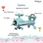 BUMTUM Lighting Effect Chopper Swing Car Toy Ride On Cars For Kids 1 to 5 Years | Push Rider | Comfortable Seat With Back Rest