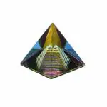 puja Npujari Multi Color Vastu Crystal Pyramid for Positive Energy and Good Luck & Prosperity