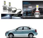Feelitson White Car C6 H4 Compact Design 36W/3800Lm Led Headlight For Hyundai Verna Old (Pack Of 2)