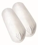 JDX Hotel Quality Microfiber Bolster, Pack of 2 (White), 9x24 Inch