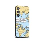 GADGETSWRAP Printed Vinyl Skin Sticker for Samsung Galaxy S23 - Social Networks Map Of World