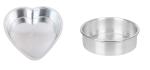 ShopiMoz Heart & Round Shape Shape Aluminium Baking Cake Mould | Cake Pan | Cake Pot