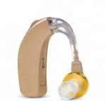 Aika CIC Rechargeable Hearing Aid BTE Sound Amplifier Ear Machine With Noise Cancellation Suitable for Upto 50% Hearing Loss People (Mode-C-108, Beige Color, With 3 Month Warranty)